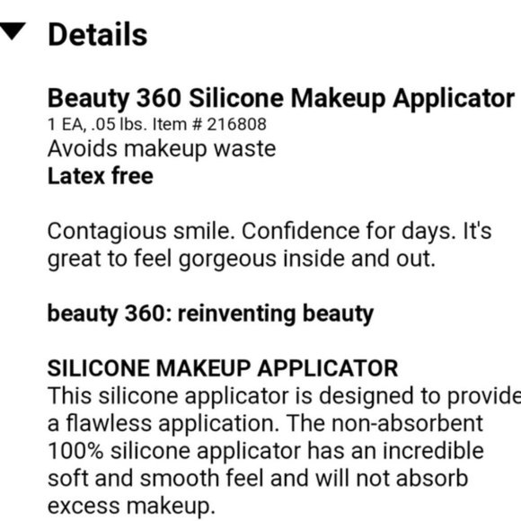Beauty 360  Silicone Makeup Applicator Sponge Brush - Picture 2 of 3